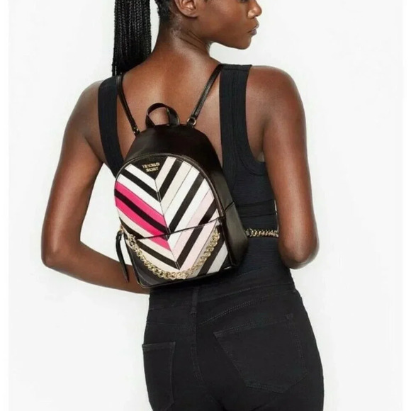 Victoria's Secret Chevron City Mini Backpack - Picture 2 of 12